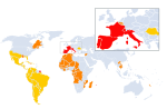 Grafische Darstellung der regionalen Abdeckung des FID auf einer Weltkarte
